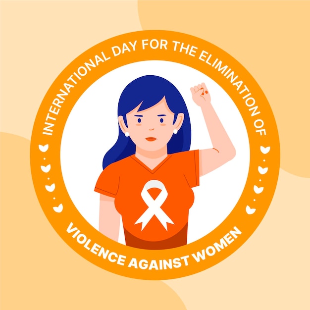 Free vector international day for the elimination of violence against women