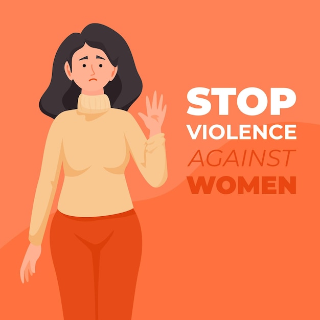 Free vector international day for the elimination of violence against women