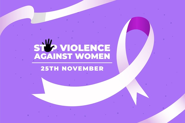 Vettore gratuito giornata internazionale per l'eliminazione della violenza contro le donne