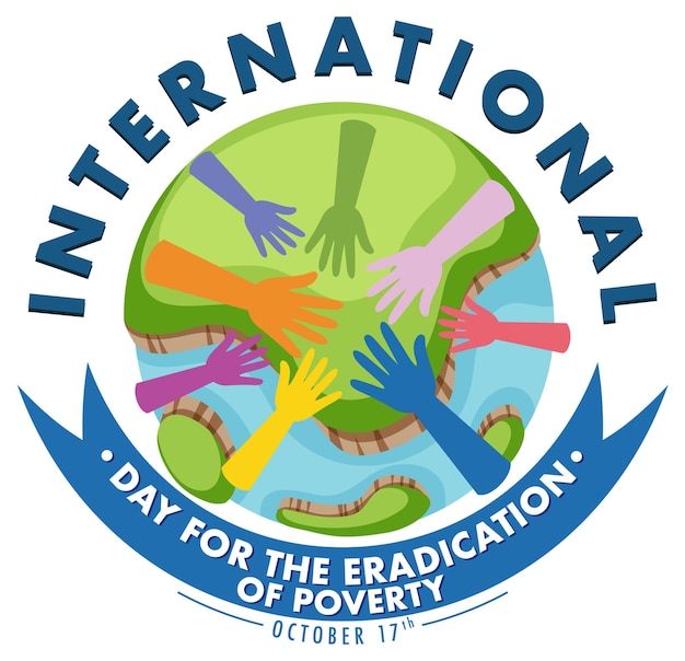 Free vector international day for the eradication of poverty