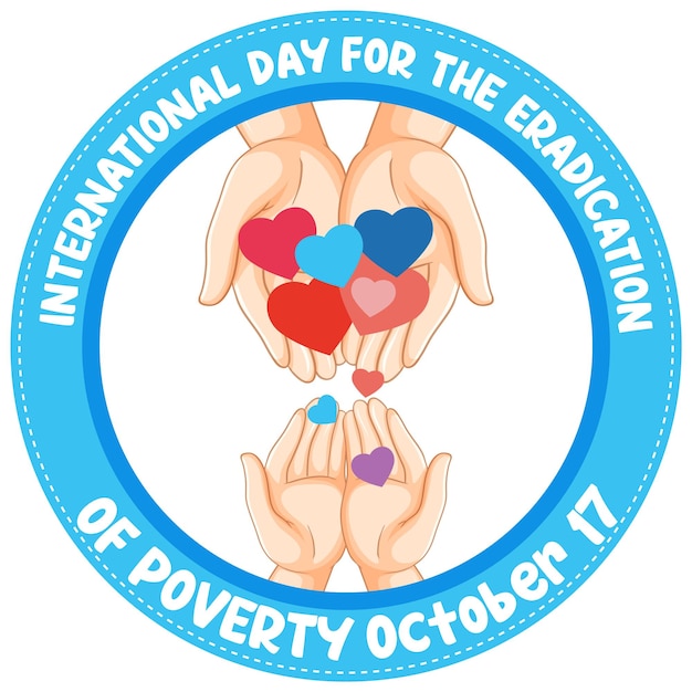 Free vector international day for the eradication of poverty