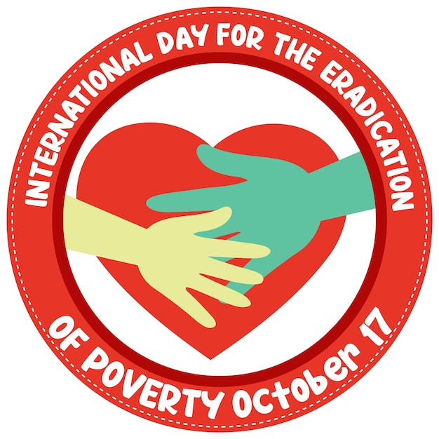 Free vector international day for the eradication of poverty