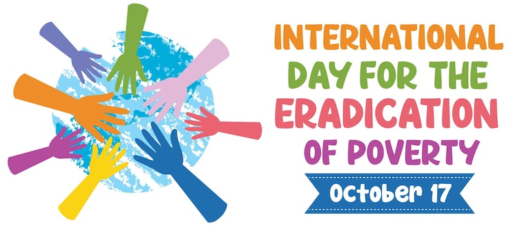 Free Vector international day for the eradication of poverty
