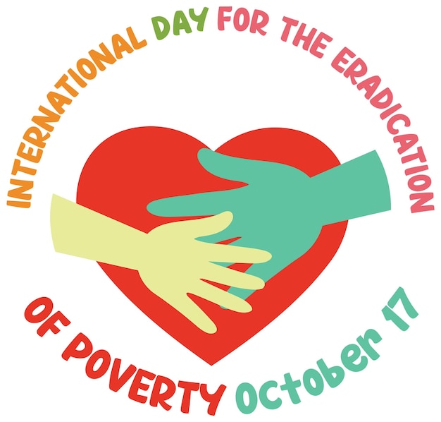 Free vector international day for the eradication of poverty