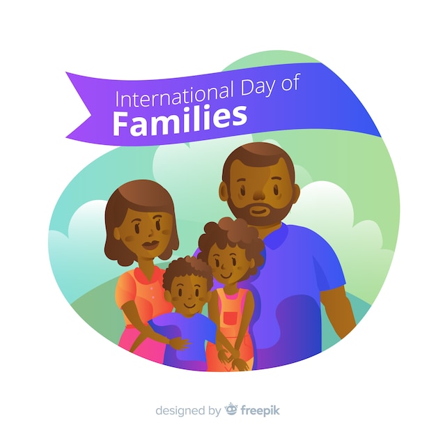 Free vector international day of families background