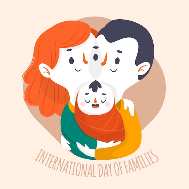 International day of families in flat design