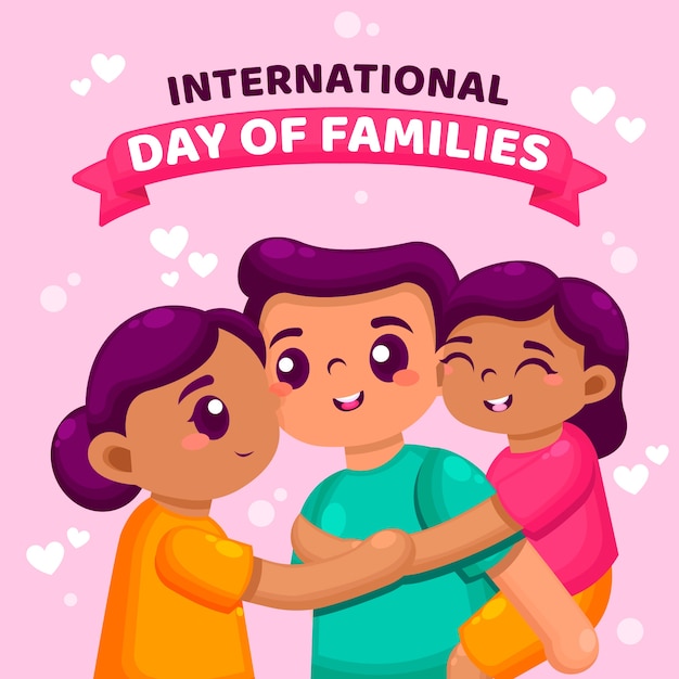 International day of families illustration concept