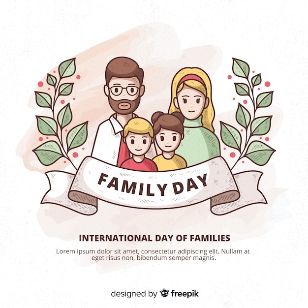 Free vector international day of families