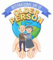 Бесплатное векторное изображение Плакат международного дня пожилых людей