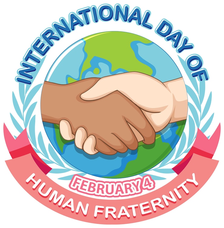 Free Vector international day of human fraternity