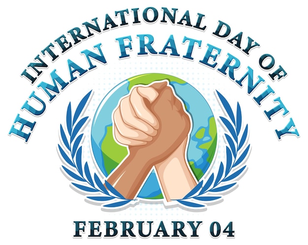Free vector international day of human fraternity