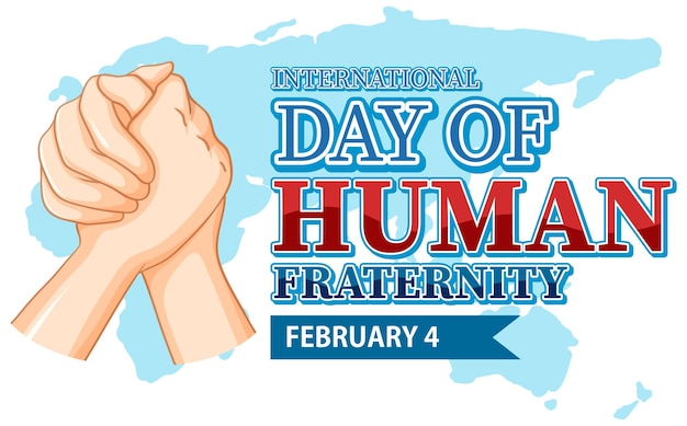 Free vector international day of human fraternity