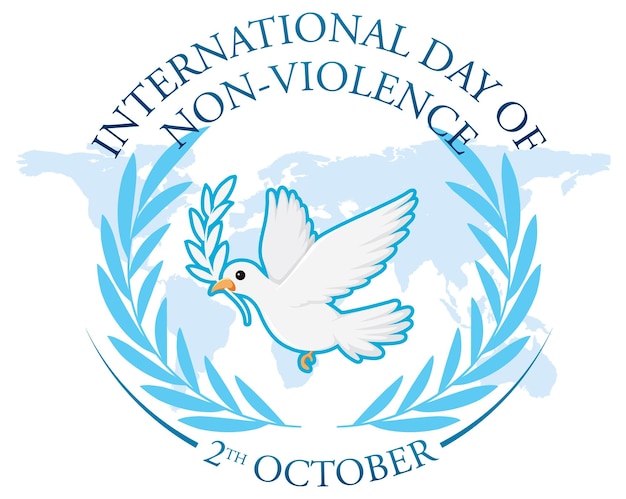 Free vector international day of non violence poster