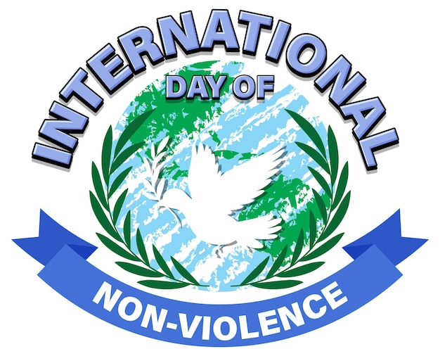 Free vector international day of nonviolence poster design