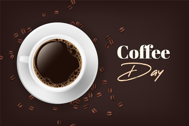 Бесплатное векторное изображение Международный день кофе