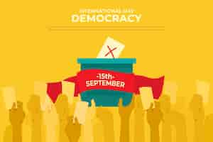 無料ベクター 民主主義イベントの国際デー