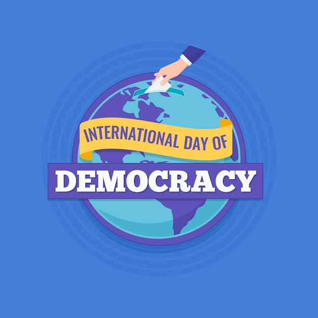 無料ベクター 民主主義イベントの国際デー