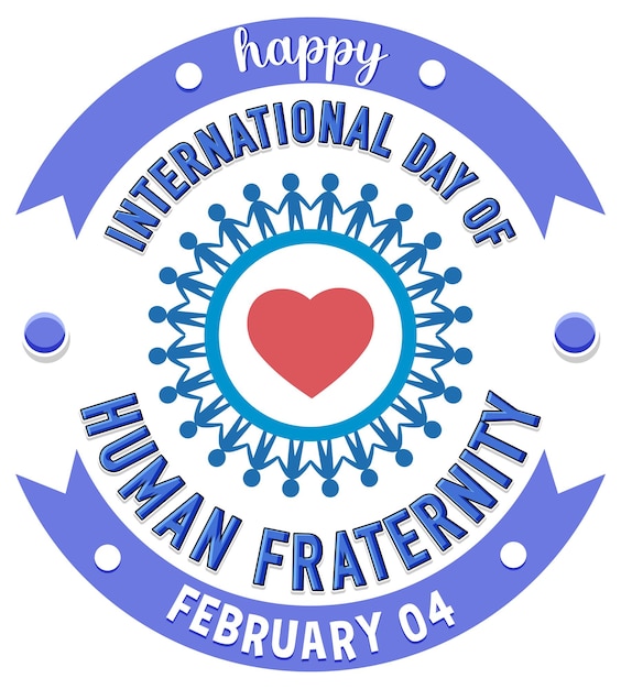 Бесплатное векторное изображение Международный день человеческого братства