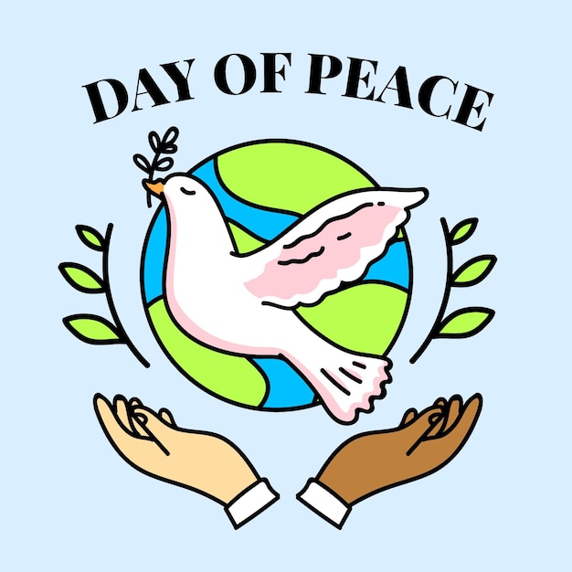 Бесплатное векторное изображение Международный день мира