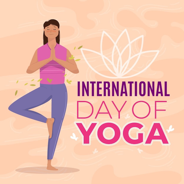 Международный день концепции иллюстрации йоги