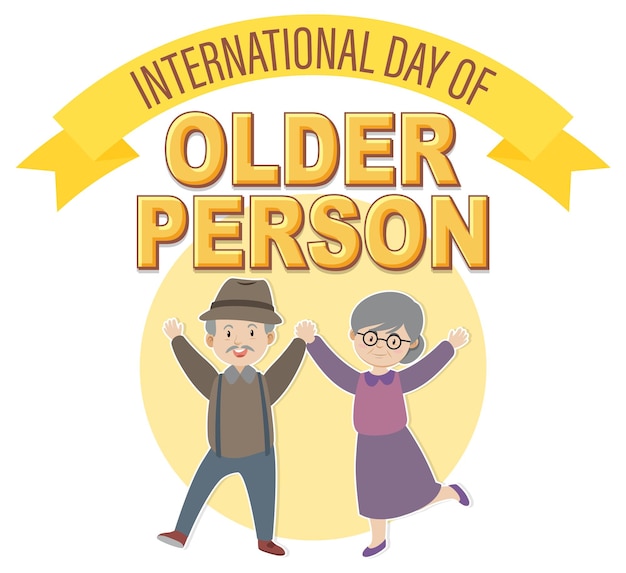 Free vector international day for older persons poster