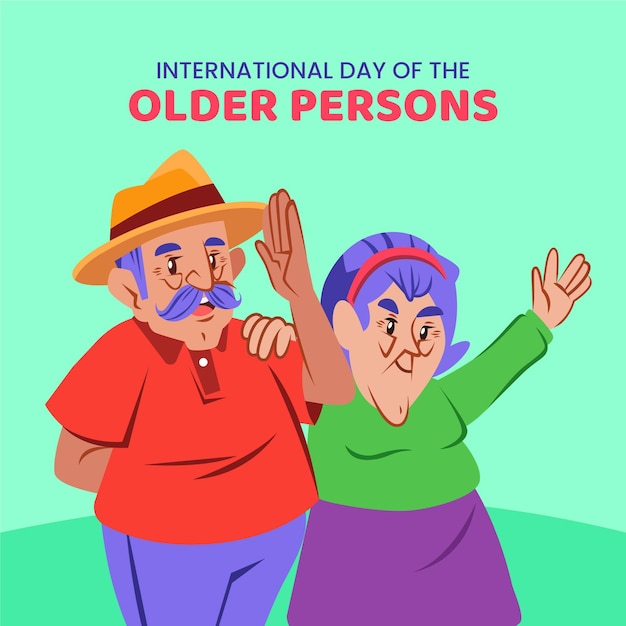 Free vector international day of older persons