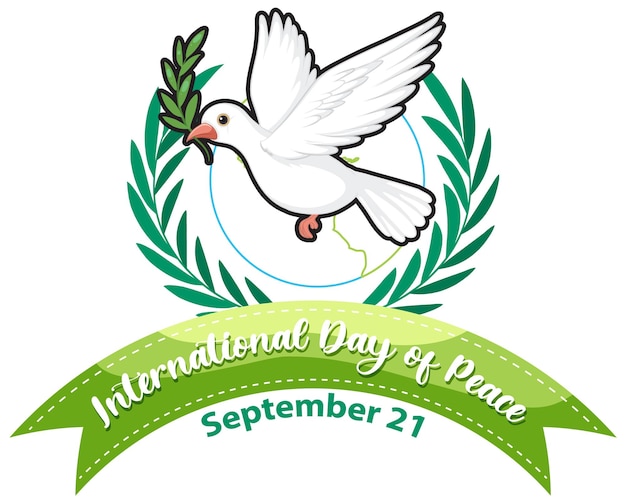 Free vector international day of peace banner design