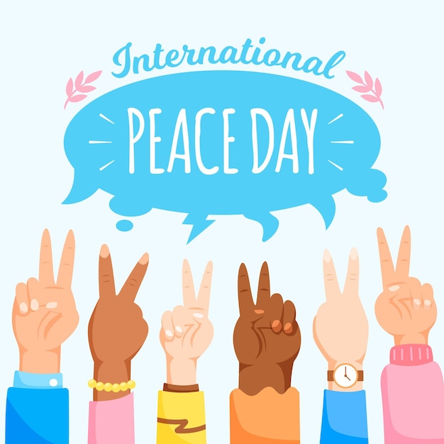 Free vector international day of peace celebration