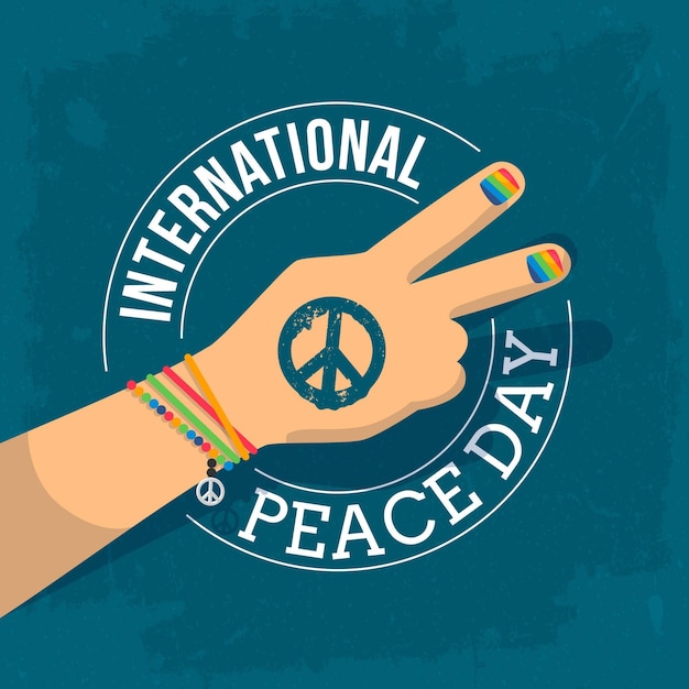 Free Vector international day of peace event