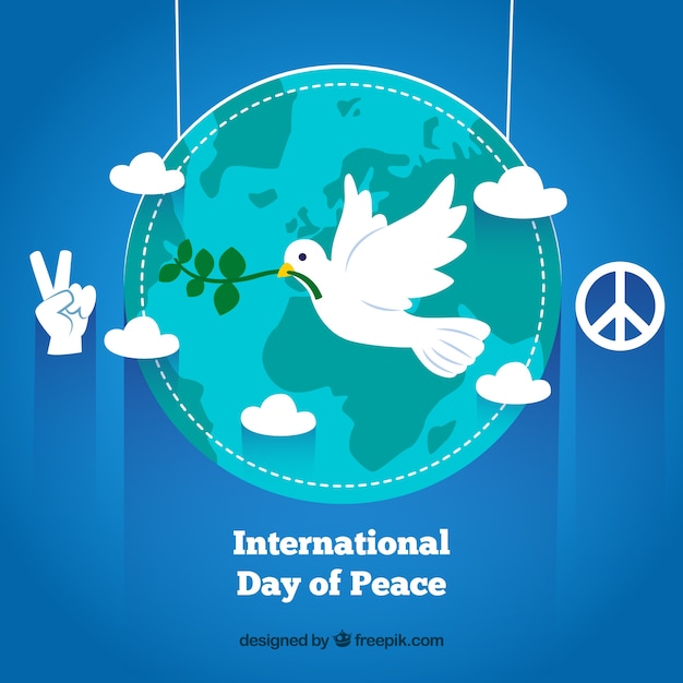 Free vector international day of peace greeting