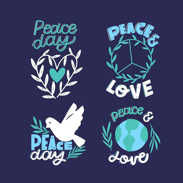 International day of peace labels concept