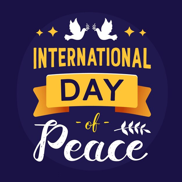 International day of peace lettering