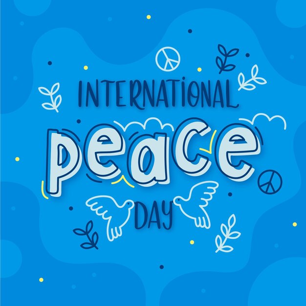 International day of peace lettering