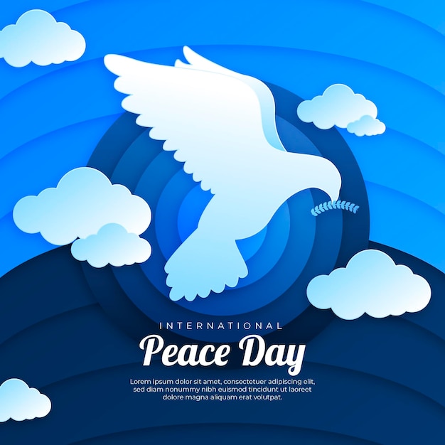 Free vector international day of peace paper style