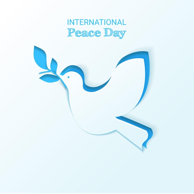 International day of peace in paper style