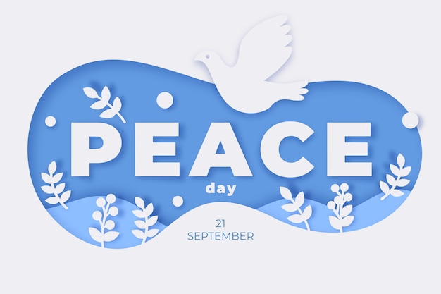 Free vector international day of peace in paper style