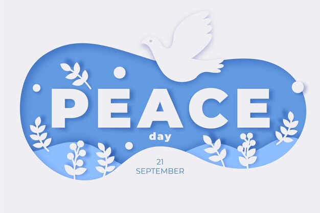 International day of peace in paper style