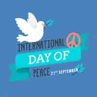 Free vector international day of peace with dove