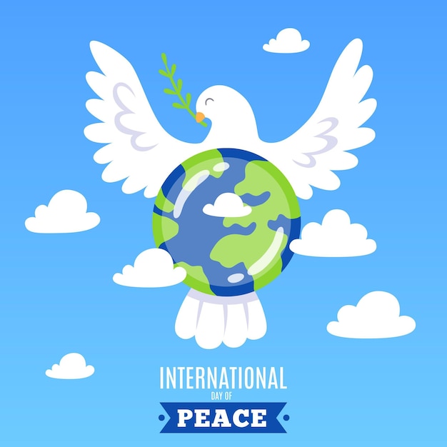 International day of peace with earth and bird