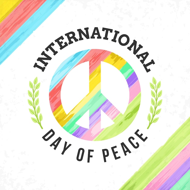 Vettore gratuito giornata internazionale della pace