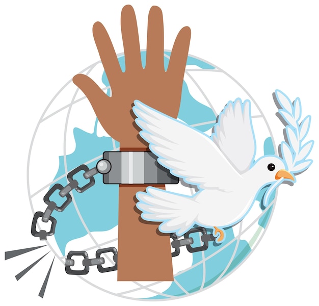 Free vector international day of remembrance of the victims of slavery