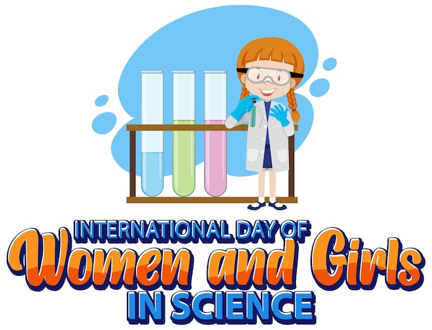 Free vector international day of women and girls in science