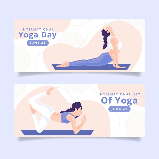 International day of yoga banners design