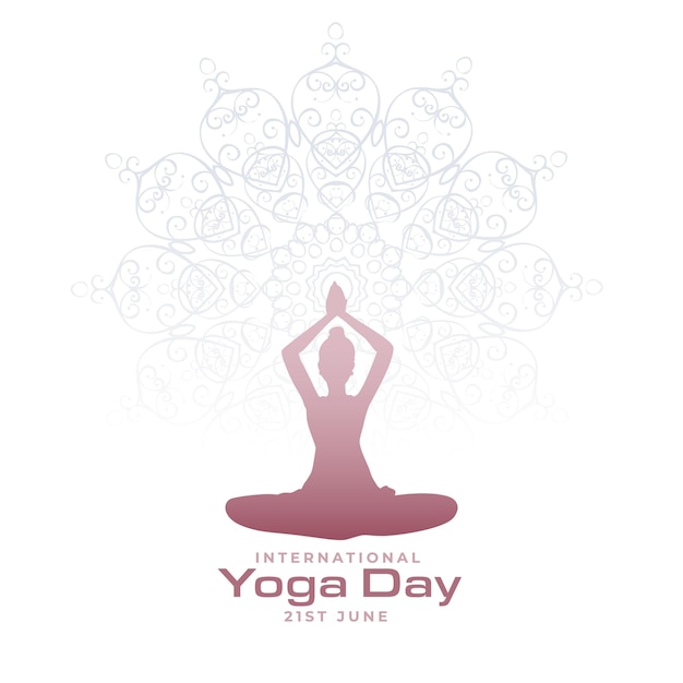 International day of yoga elegant background