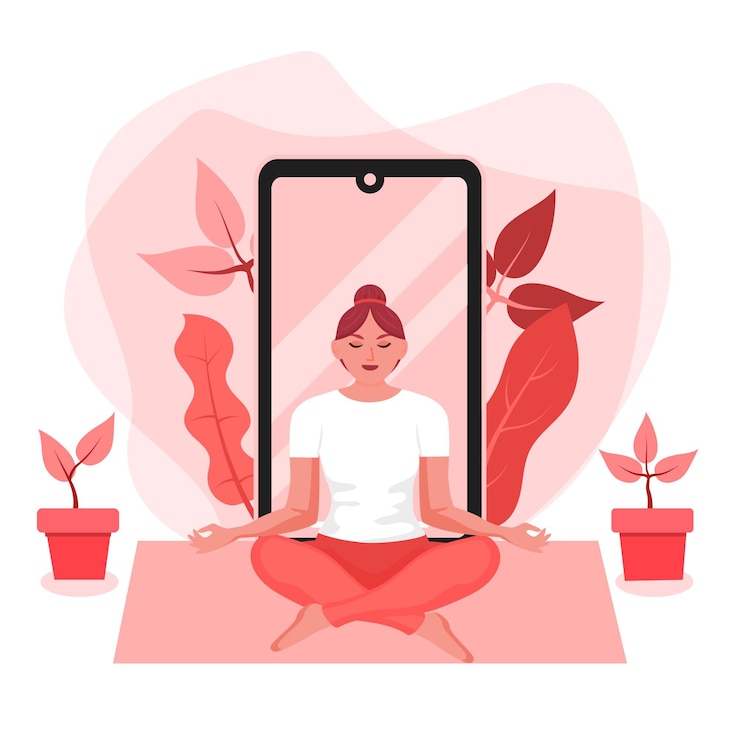 Free Vector international day of yoga inner peace online courses