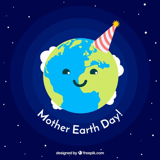 International earth day background in flat design