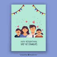 Free vector international family day card