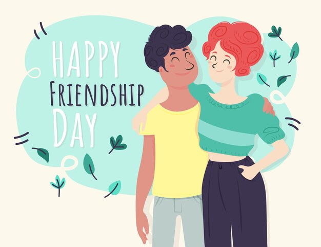 Free vector international friendship day illustration