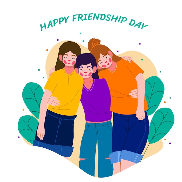 International friendship day illustration