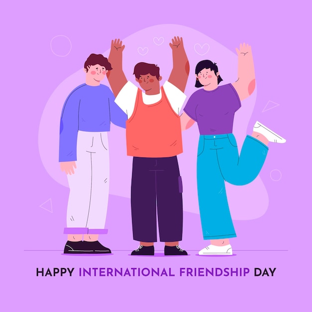 International friendship day illustration